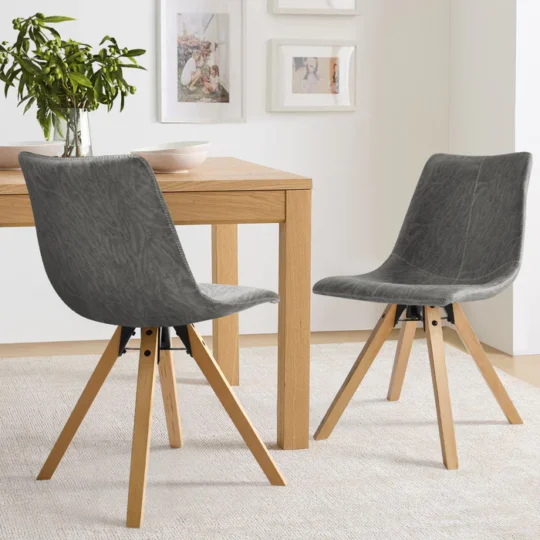 Noah Faux Leather Swivel Dining Chair