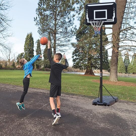 Portable Basketball Hoop with Height Adjustable,Front Guide Wheels,Easy to Assemble